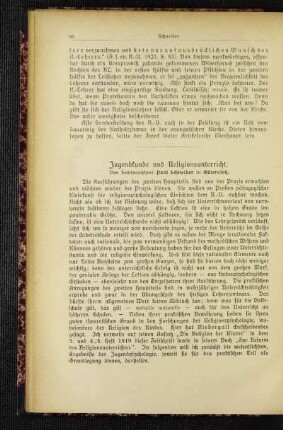 Jugendkunde und Religionsunterricht