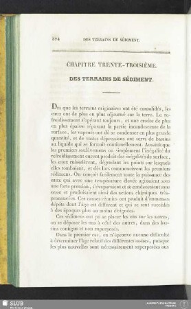 Chapitre trente-troisième. Des terrains de sédiment