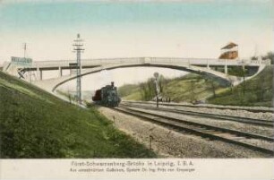 Fürst-Schwarzenberg-Brücke in Leipzig, I. B. A.: aus umschnürtem Gußeisen, System Dr. Ing. Fritz von Emperger