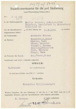 Brenner, Emilie