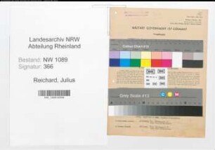 Entnazifizierung Julius Reichard , geb. 10.10.1916 (Polizeibeamter)