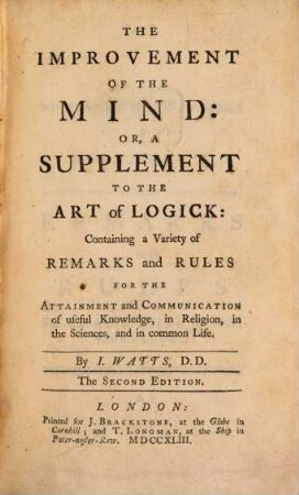 The Improvement of the Mind