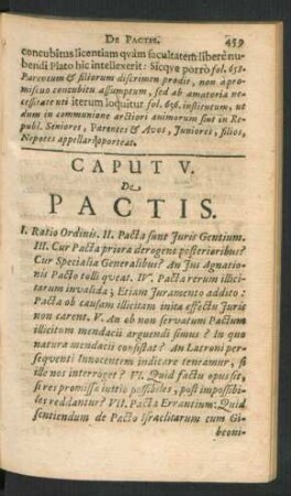 Caput V. De Pactis.