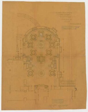 Thiersch, Friedrich von; Wiesbaden; Kurhaus - Spielzimmer, Veranda Südost (Grundriss)