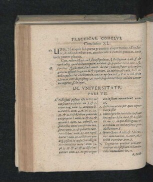 De Universitate. Pars VII.