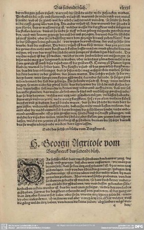 H. Georgii Agricole vom Bergkwerck/ das siebendt buch.