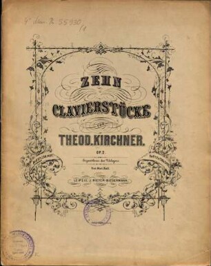 Zehn Clavierstücke : op. 2, 1. Nr. 1-5. - 19 S.