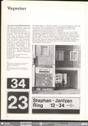 Wegweiser : Stadträume
