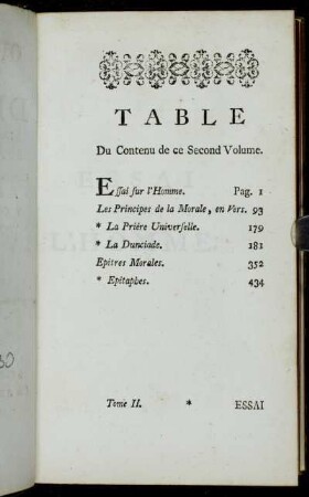 Table Du Contenu de ce Second Volume