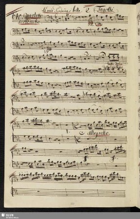 640. Quartetto: La mia Sandrina è bella / Boroni, A.
