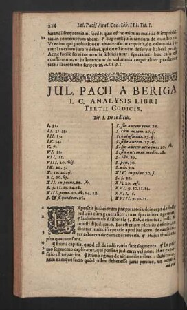 Analysis libri tertii codicis.