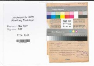Entnazifizierung Kurt Erbe , geb. 05.08.1895 (Bahnbeamter)