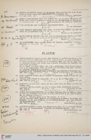 Plastik (Nr. 609-627)