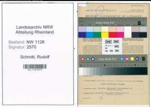 Entnazifizierung Rudolf Schmitt , geb. 28.05.1899 (Polizist)