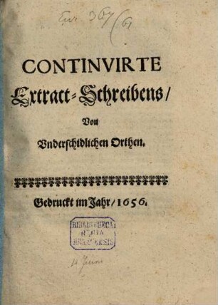 Continuirte Extract-Schreiben von unterschiedlichen Orthen Polens