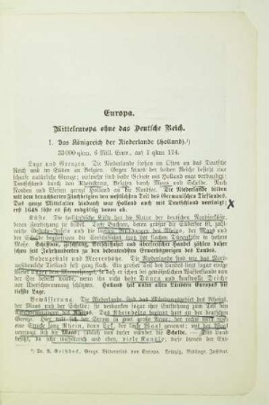 Mitteleuropa ohne das Deutsche Reich