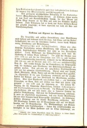 Volkstum und Eigenart der Bewohner.