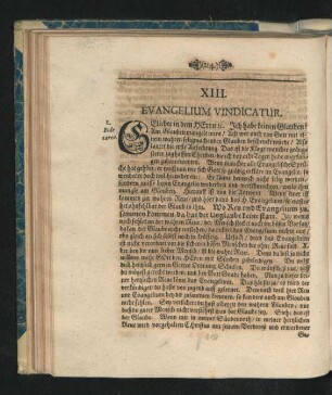 XIII. Evangelium Vindicatur