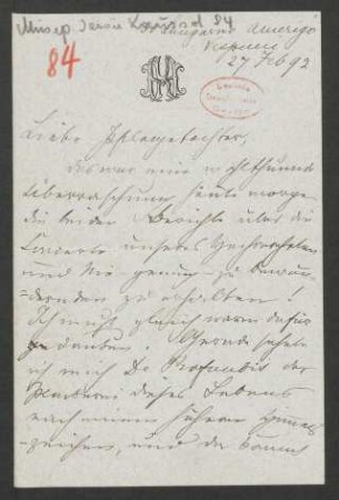 Brief an Marie von Bülow : 27.02.1892