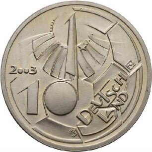 Künstlerprobe von Victor Huster für eine 10 Euro-Münze auf die Fußballweltmeisterschaft 2006