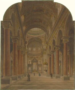 Bühlmann, Josef; Kirchenentwurf - Innenraum (Perspektive)