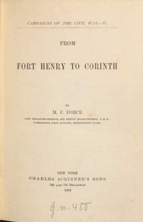 From Fort Henry to Corinth