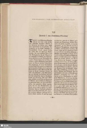 XII Friedrich I. von Schönburg-Glauchau