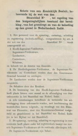 Schets van een koninklijk besluit, ...