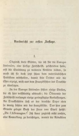 Vorbericht zur ersten Auflage