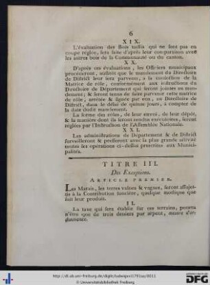 Titre III.