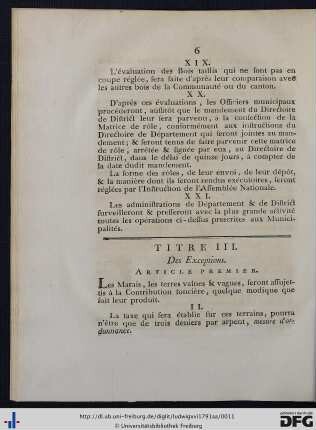 Titre III.