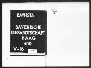 Abschriften von Denkschriften verschiedener Gesandter an die Generalstände