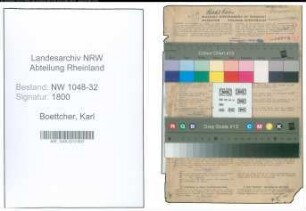 Entnazifizierung Karl Boettcher , geb. 21.07.1895 (Beamter)