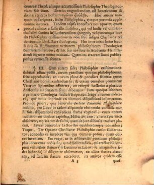 De existimatione philosophorum gentilium, inprimis Aristotelis Stagiritae apud Christianos
