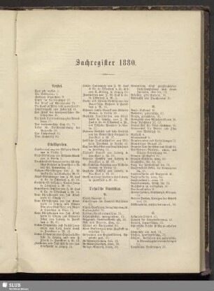 Sachregister 1880