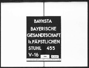 Der Bezug der "Acta Apostolicae Sedis" durch bayerische Ministerien