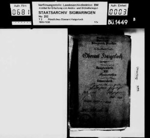 Bezahlte Steuern der Geistlichkeit an die Landeskasse Sigmaringen
