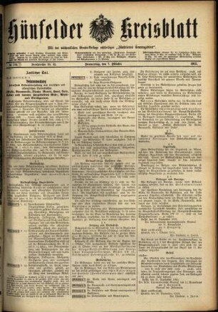 Ausgabe vom Donnerstag, den 07. Oktober 1915.