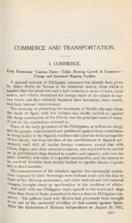 Commerce and transportation