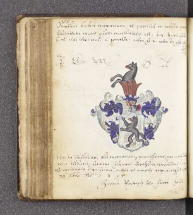 Hans Powisch zur Farbe. – Incipit: Omnium habere memoriam, et penitus in nullo peccare divinitatis magis quam mortalitatis est [aus: De Confirmatione Digestorum, § 14]. – o.O., 23.12.1595