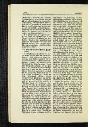 ¬Das¬ Ende der materialistischen Psycholgogie?