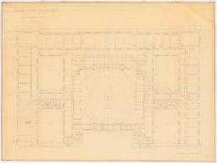 Preußischer Landtag, Berlin Umbau zum »Haus der Flieger«: Grundriss 2. OG 1:100