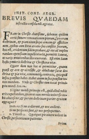 Brevis quaedam instructio consolandi aegrotos.