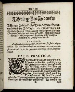 Casus Practicus / I. Membrum / II. Membrum