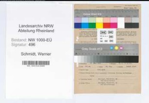 Entnazifizierung Werner Schmidt, geb. 17.03.1908 (Kaufm.Angest.)