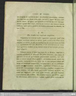 §. VI. De studio rei rusticae empirico