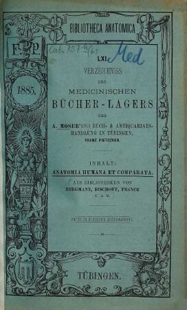 Katalog. 61. 1885