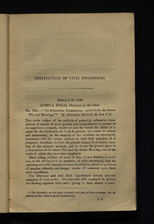 Institution of Civil Engineers.