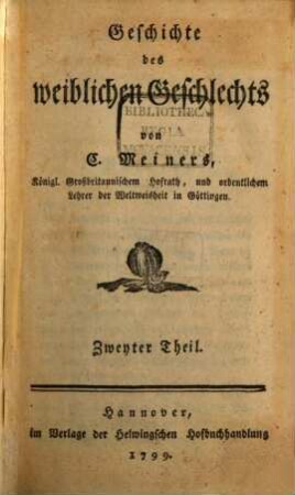 Geschichte des weiblichen Geschlechts, 2