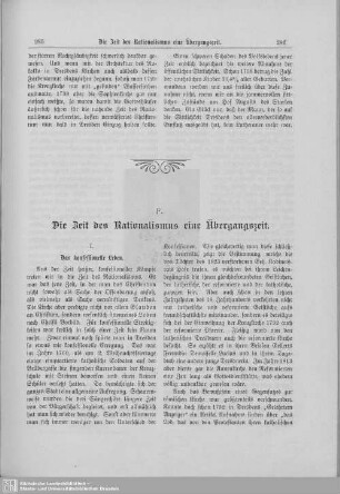 I. Das konfessionelle Leben